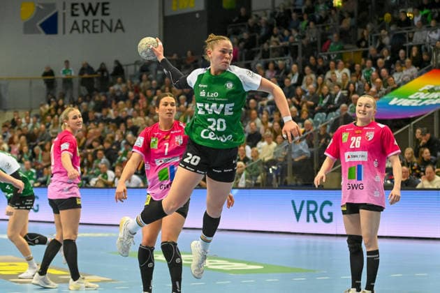 Ariane Pfundstein VfL Oldenburg, 20 throws VfL Oldenburg vs SV Union Halle Neustadt, ALSCO Handball Bundesliga Women, Matchday 15, Season 2025 2026, 31 01 2026, VfL Oldenburg vs SV Union Halle Neustadt, ALSCO Handball Bundesliga Women, Matchday 15, Season 2025 2026, 31 01 2026 Oldenburg Copyright: xEibner-Pressefoto RobertxGertzenx EP_RGN