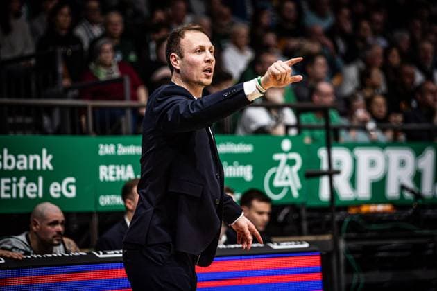 Jacques Schneider Gladiators Trier on the sideline, Vet Concept Gladiators Trier vs Alba Berlin, Basketball, easyCredit BBL, Matchday 18, Season 2025 2026, 02 02 2026 Vet Concept Gladiators Trier vs Alba Berlin, Basketball, easyCredit BBL, Matchday 18, Season 2025 2026, 02 02 2026 Copyright: xEibner-Pressefoto AlexanderxNeisx EP_ANS