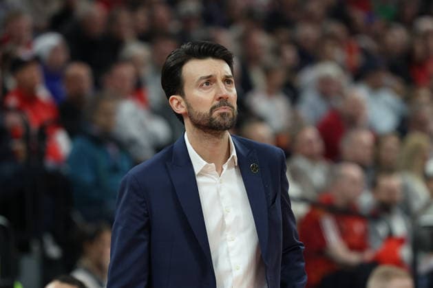 Francesco Tabellini Paris Basketball, Head Coach , GER, FC Bayern Basketball vs Paris Basketball, Basketball, Euroleague, Matchday 26, Season 2025 2026, 03 02 2026, GER, FC Bayern Basketball vs Paris Basketball, Basketball, Euroleague, Matchday 26, Season 2025 2026, 03 02 2026 Munich Copyright: xEibner-Pressefoto JennixMaulx EP_JML