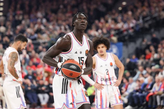 Mouhamed Faye Paris Basketball, 15 , GER, FC Bayern Basketball vs Paris Basketball, Basketball, Euroleague, Matchday 26, Season 2025 2026, 03 02 2026, GER, FC Bayern Basketball vs Paris Basketball, Basketball, Euroleague, Matchday 26, Season 2025 2026, 03 02 2026 Munich Copyright: xEibner-Pressefoto JennixMaulx EP_JML