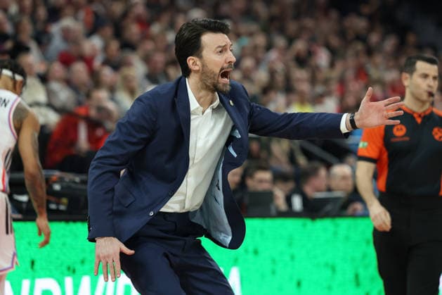 Francesco Tabellini Paris Basketball, Head Coach gesticulates, GER, FC Bayern Basketball vs Paris Basketball, Basketball, Euroleague, Matchday 26, Season 2025 2026, 03 02 2026, GER, FC Bayern Basketball vs Paris Basketball, Basketball, Euroleague, Matchday 26, Season 2025 2026, 03 02 2026 Munich Copyright: xEibner-Pressefoto JennixMaulx EP_JML