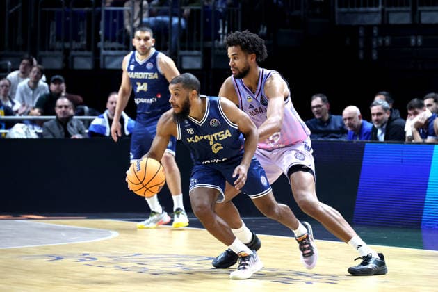 DEU, European Cup, ALBA vs AS Karditsa Iaponiki, 04 02 2026, Uber Arena, Berlin, DEU, European Cup, ALBA vs AS Karditsa Iaponiki, in the picture Norris Agbakoko ALBA Berlin 17 , Brandon Jefferson Karditsa Iaponiki 2 nordphotoxGmbHx xEngler nph00076
