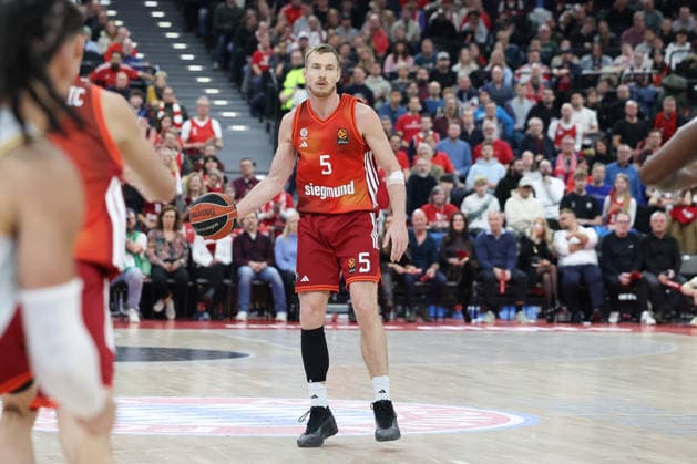 Niels Giffey FC Bayern Basketball, 05 , GER, FC Bayern Basketball vs AS Monaco, Basketball, Euroleague, Matchday 27, Season 2025 2026, 05 02 2026, GER, FC Bayern Basketball vs AS Monaco, Basketball, Euroleague, Matchday 27, Season 2025 2026, 05 02 2026 Munich Copyright: xEibner-Pressefoto JennixMaulx EP_JML