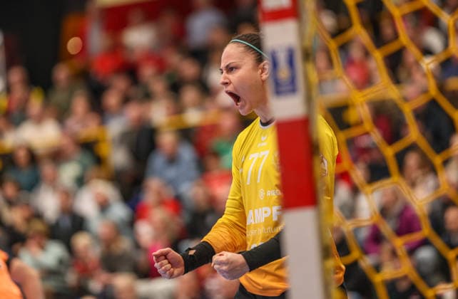 GER, Bensheim, HSG Bensheim Auerbach Flames vs TuS Metzingen, Alsco Handball Bundesliga Frauen, Handball, DHB, Spielzeit 2025 2026, Weststadthalle Bensheim, 16 Spieltag im Bild Sara Suba TuS Metzingen Handball 77 , Jubel DFB DFL REGULATIONS PROHIBIT ANY USE OF PHOTOGRAPHS AS IMAGE SEQUENCES AND OR QUASI VIDEO, 07 02 2026 Copyright: HMBxMedia HendrikxHamelau