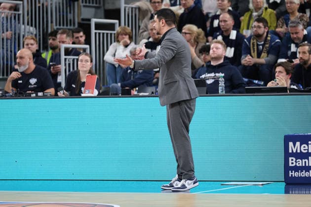 Danny Jansson MLP Academics Heidelberg, Head Couch gestures GER, BBL, MLP Academics Heidelberg vs FC Bayern Muenchen, easycredit Basketball Bundesliga, 19 Matchday, Season, 2025 2026, 08 02 2026 GER, MLP Academics Heidelberg vs FC Bayern Muenchen, Basketball, easycredit Basketball Bundesliga, 19 Matchday, Season, 2025 2026, 08 02 2026 Heidelberg Copyright: xEibner-Pressefoto JoergxHirschx EP_JHH
