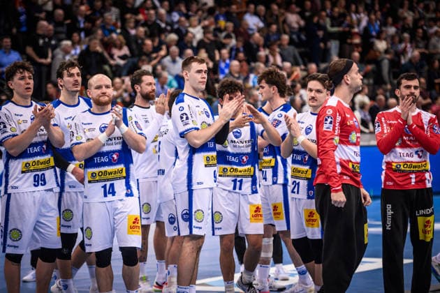 ThSV Eisenach team visibly disappointed after away defeat GER, TVB Stuttgart ThSV Eisenach, DAIKIN HBL, Handball, Bundesliga, Matchday 20, Season 2025 2026, 09 02 2026 GER, TVB Stuttgart ThSV Eisenach, DAIKIN HBL, Handball, Bundesliga, Matchday 20, Season 2025 2026, 09 02 2026 Stuttgart Copyright: xSandyxDinkelackerx EP_SDR