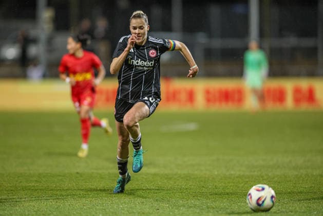 GER, Frankfurt, Eintracht Frankfurt vs FC Nordsjaelland, European Cup, Football, UEFA, 2024 2026 season, Stadion am Brentanobad, quarter-final, first leg in picture Laura Freigang Eintracht Frankfurt Women 10 DFB DFL REGULATIONS PROHIBIT ANY USE OF PHOTOGRAPHS AS IMAGE SEQUENCES AND OR QUASI VIDEO, 11 02 2026 Copyright: HMBxMedia HendrikxHamelau