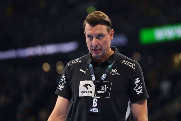 Filip Jicha THW Kiel, Head Coach GER, Rhein Neckar Loewen vs THW Kiel, Handball, Daikin Handball Bundesliga, Matchday 20, Season 2025 2026, 11 02 2026 GER, Rhein Neckar Loewen vs THW Kiel, Handball, Daikin Handball Bundesliga, Matchday 20, Season 2025 2026, 11 02 2026 Mannheim Copyright: xEibner-Pressefoto RenexWeissx EP_RWS