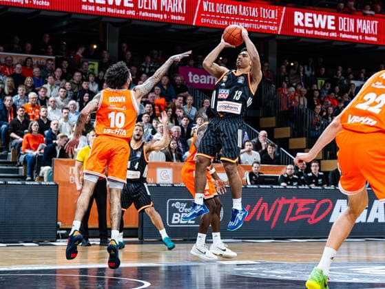 Mark Smith ratiopharm Ulm, 13 on throw RASTA Vechta vs ratiopharm Ulm, Basketball, easyCredit Basketball Bundesliga, Matchday 20, Season 2025 2026, 14 02 2026 RASTA Vechta vs ratiopharm Ulm, Basketball, easyCredit Basketball Bundesliga, Matchday 20, Season 2025 2026, 14 02 2026 Vechta Copyright: xEibner-Pressefoto DamianxKruczynx EP_DKI