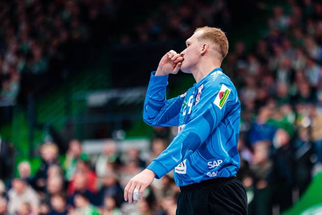 David Spaeth Rhein Neckar Loewen, 29 aergert sich regt sich auf GER, GWD Minden vs Rhein Neckar Loewen, Handball, 1 Bundesliga, 21 Spieltag, Spielzeit 2025 2026, 14 02 2026 GER, GWD Minden vs Rhein Neckar Loewen, Handball, 1 Bundesliga, 21 Spieltag, Spielzeit 2025 2026, 14 02 2026 Minden Copyright: xEibner-Pressefoto JanxRollingerx EP_JSK