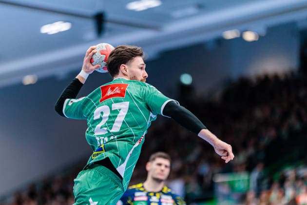 Max Staar GWD Minden, 27 in goal GER, GWD Minden vs Rhein Neckar Loewen, Handball, 1 Bundesliga, 21 Matchday, Season 2025 2026, 14 02 2026 GER, GWD Minden vs Rhein Neckar Loewen, Handball, 1 Bundesliga, 21 Matchday, Season 2025 2026, 14 02 2026 Minden Copyright: xEibner-Pressefoto JanxRollingerx EP_JSK