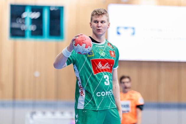 Daniel Astrup Pedersen GWD Minden, 03 GER, GWD Minden vs Rhein Neckar Loewen, Handball, 1 Bundesliga, 21 Matchday, Season 2025 2026, 14 02 2026 GER, GWD Minden vs Rhein Neckar Loewen, Handball, 1 Bundesliga, 21 Matchday, Season 2025 2026, 14 02 2026 Minden Copyright: xEibner-Pressefoto JanxRollingerx EP_JSK