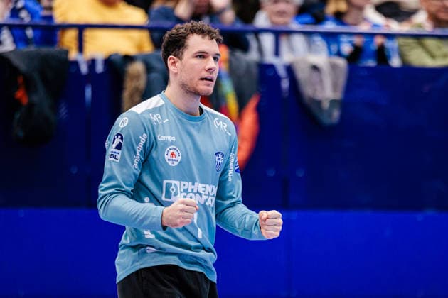 Constantin Moestl TBV Lemgo Lippe, 01 jubelt freue sich GER, TBV Lemgo Lippe vs HC Erlangen, Handball, 1 Bundesliga, 21 Matchday, Season 2025 2026, 15 02 2026 GER, TBV Lemgo Lippe vs HC Erlangen, Handball, 1 Bundesliga, 21 Matchday, Season 2025 2026, 15 02 2026 Lemgo Copyright: xEibner-Pressefoto JanxRollingerx EP_JSK