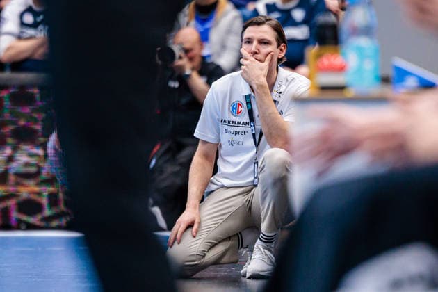 Johannes Sellin HC Erlangen, Coach GER, TBV Lemgo Lippe vs HC Erlangen, Handball, 1 Bundesliga, 21 Matchday, Season 2025 2026, 15 02 2026 GER, TBV Lemgo Lippe vs HC Erlangen, Handball, 1 Bundesliga, 21 Matchday, Season 2025 2026, 15 02 2026 Lemgo Copyright: xEibner-Pressefoto JanxRollingerx EP_JSK