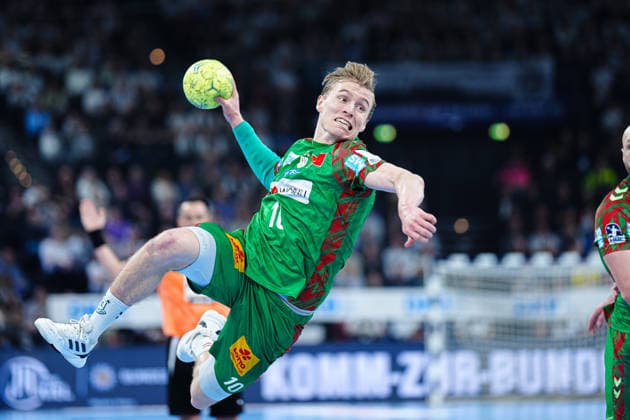 Throw Goal Gisli Kristjansson SC Magdeburg, 10 GER, THW Kiel vs SC Magdeburg, Handball, 1 Bundesliga, Matchday 21, Season 2025 2026, 15 02 2026 GER, THW Kiel vs SC Magdeburg, Handball, 1 Bundesliga, Matchday 21, Season 2025 2026, 15 02 2026 Kiel Copyright: xEibner-Pressefoto MarcelxvonxFehrnx EP_MFN