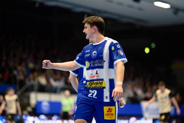 Felix Aellen ThSV Eisenach, 22 GER, ThSV Eisenach against Bergischer HC, 1 Daikin Handballbundesliga, Handball, 21 Matchday, Season 2025 2026, 16 02 2026 GER, ThSV Eisenach against Bergischer HC, 1 Daikin Handballbundesliga, Handball, 21 Matchday, Season 2025 2026, 16 02 2026 Eisenach Copyright: xEibner-Pressefoto MartinxHerbstx EP_MHT