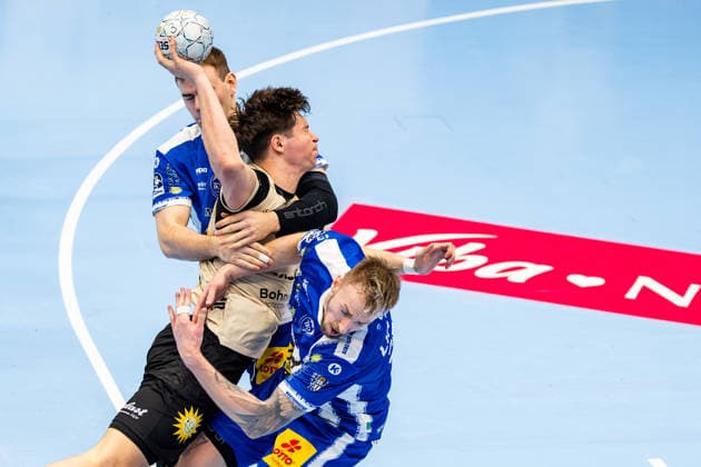 16 02 206, GER, Handball, Men, Season 25 26, Daikin 1 Bl, 21 Matchday, ThSV Eisenach Bergischer HC Soeren Steinhaus Bergischer HC , Max Benecke ThSV Eisenach,9 , Dominik Solak ThSV Eisenach,30 99817 Eisenach Werner Assmann Halle Am Sportp Thueringen Germany