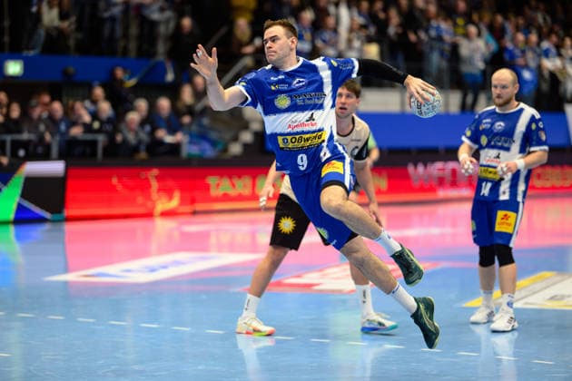 Max Beneke ThSV Eisenach, 09 It the deciding goal GER, ThSV Eisenach against Bergischer HC, 1 Daikin Handballbundesliga, Handball, 21 Matchday, Season 2025 2026, 16 02 2026 GER, ThSV Eisenach against Bergischer HC, 1 Daikin Handballbundesliga, Handball, 21 Matchday, Season 2025 2026, 16 02 2026 Eisenach Copyright: xEibner-Pressefoto MartinxHerbstx EP_MHT