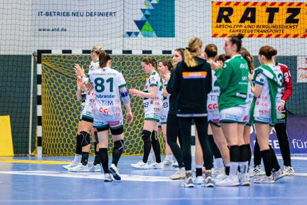 The team of FRISCH AUF Goeppingen is disappointed sad after 40 22 defeat GER, HSG Blomberg Lippe vs FRISCH AUF Goeppingen, Handball, 1 Bundesliga Women, Matchday 18, 18 02 2026 GER, HSG Blomberg Lippe vs FRISCH AUF Goeppingen, Handball, 1 Bundesliga Women, Matchday 18, 18 02 2026 Blomberg Copyright: xEibner-Pressefoto JanxRollingerx EP_JSK