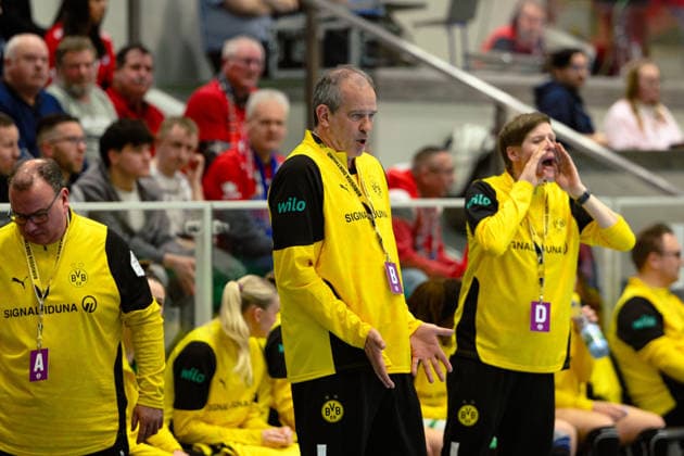 Henk Groener Borussia Dortmund, Coach GER, Thueringer HC vs Borussia Dortmund , Handball, Alsco Handball Bundesliga Women, Matchday 18, Season 2025 2026, 18 02 2026 GER, Thueringer HC vs Borussia Dortmund , Handball, Alsco Handball Bundesliga Women, Matchday 18, Season 2025 2026, 18 02 2026 Bad Langensalza Copyright: xEibner-Pressefoto MartinxHerbstx EP_MHT