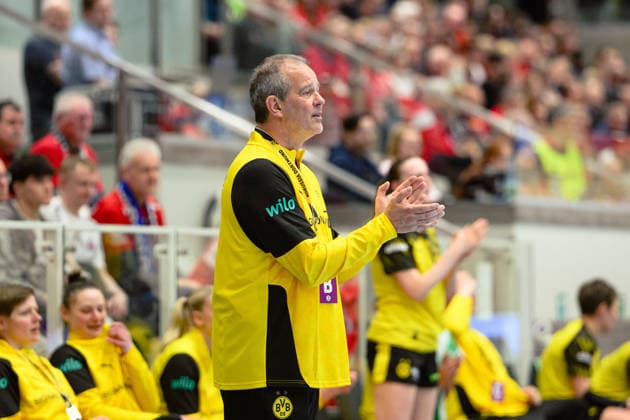 Henk Groener Borussia Dortmund, Coach GER, Thueringer HC vs Borussia Dortmund , Handball, Alsco Handball Bundesliga Women, Matchday 18, Season 2025 2026, 18 02 2026 GER, Thueringer HC vs Borussia Dortmund , Handball, Alsco Handball Bundesliga Women, Matchday 18, Season 2025 2026, 18 02 2026 Bad Langensalza Copyright: xEibner-Pressefoto MartinxHerbstx EP_MHT