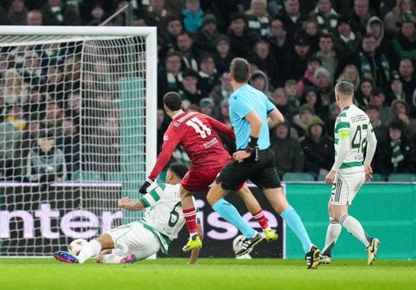 Bilal El Khannouss of Stuttgart scores to give Stuttgart a 0-1 lead. Celtic v Stuttgart, UEFA Europa League, Knockout Round Play Offs, First Leg, Football, Celtic Park, Glasgow, Scotland, UK - 19 Feb 2026Glasgow Celtic Park Scotland United Kingdom EDITORIAL USE ONLY No use with unauthorised audio, video, data, fixture lists, club league logos or live services. Online in-match use limited to 120 images, no video emulation. No use in betting, games or single club league player publications. Copyright: xStuartxWallace Shutterstockx 16674319v