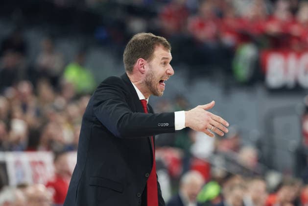 Anton Gavel BMA365 Bamberg Baskets, Head Coach gesticulates, Emotions, GER, FC Bayern Basketball vs BMA365 Bamberg Baskets, Basketball, BBL Cup, BMW TOP FOUR, Semi-final, 2025 2026 season, 21 02 2026, GER, FC Bayern Basketball vs BMA365 Bamberg Baskets, Basketball, BBL Cup, BMW TOP FOUR, Semi-final, 2025 2026 season, 21 02 2026 Munich Copyright: xEibner-Pressefoto JennixMaulx EP_JML