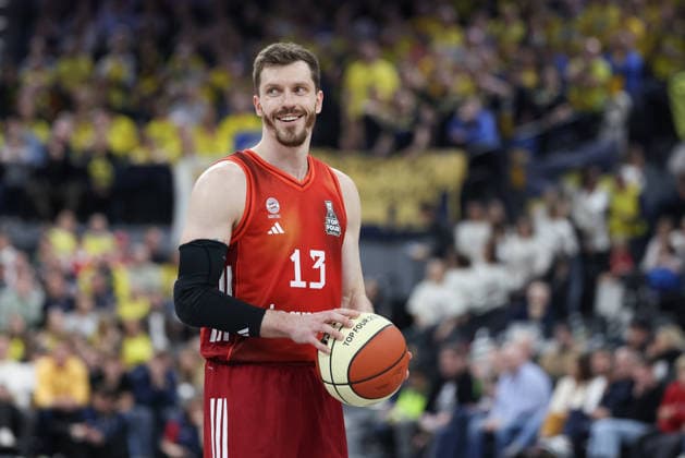 Andreas Obst FC Bayern Basketball, 13 laughs, GER, FC Bayern Basketball vs BMA365 Bamberg Baskets, Basketball, BBL Cup, BMW TOP FOUR, Semifinal, Season 2025 2026, 21 02 2026, GER, FC Bayern Basketball vs BMA365 Bamberg Baskets, Basketball, BBL Cup, BMW TOP FOUR, Semifinal, Season 2025 2026, 21 02 2026 Muenchen Copyright: xEibner-Pressefoto JennixMaulx EP_JML