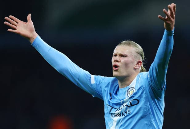 Erling Haaland of Manchester City reacts Manchester City v Newcastle United, Premier League, Football, Etihad Stadium, Manchester, UK - 21 Feb 2026Manchester Etihad Stadium United Kingdom EDITORIAL USE ONLY No use with unauthorised audio, video, data, fixture lists, club league logos or live services. Online in-match use limited to 120 images, no video emulation. No use in betting, games or single club league player publications. Copyright: xMattxWest Shutterstockx 16681542h