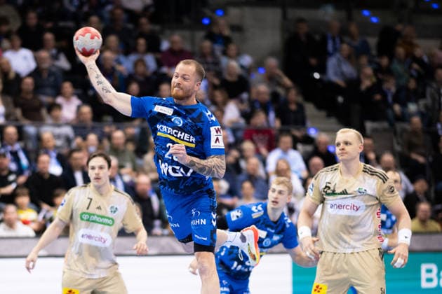 Patrick Zieker, TVB Stuttgart, 25 , TVB Stuttgart vs TSV Hannover Burgdorf, DAIKIN Handballbundesliga, 22 Matchday, Season 2025 2026, 22 02 2026 Eibner Pressefoto Andreas Ulmer TVB Stuttgart vs TSV Hannover Burgdorf, DAIKIN Handballbundesliga, 22 Matchday, Season 2025 2026, 22 02 2026 Stuttgart Copyright: xEibner-Pressefoto AndreasxUlmerx EP_AUR