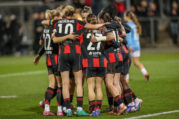 GER, Frankfurt, Eintracht Frankfurt vs SC Freiburg, Google Pixel Bundesliga, Football, DFB, Season 2025 2026, Stadion am Brentanobad, 19 Matchday in picture Elisa Senß Eintracht Frankfurt Women 6 scores the 2 0, Goal, Cheers and joy, Emotions DFB DFL REGULATIONS PROHIBIT ANY USE OF PHOTOGRAPHS AS IMAGE SEQUENCES AND OR QUASI VIDEO, 23 02 2026 Copyright: HMBxMedia HendrikxHamelau