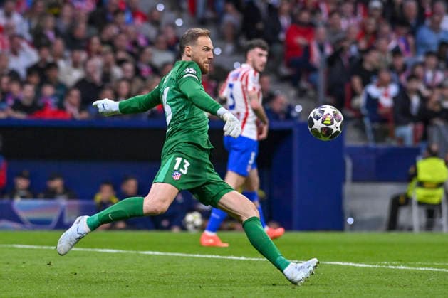 February 24, 2026, Madrid, Madrid, Spain: JAN OBLAK of Atletico de Madrid kicks the ball during the Champions League match, second leg of the Play-Off between ATLo°TICO DE MADRID and CLUB BRUJAS KV, held on February 24, 2026, at the Riad Air Metropolitano, Madrid, Spain. ATLETICO DE MADRID Vs CLUB BRUJAS KV Champions League Match, Season 25 26 (02 24 26) - ZUMAc312 20260224_zsp_c312_065 Copyright: xOscarxManuelxSanchezx
