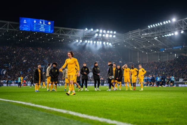 25 02 2026, Atalanta Bergamo vs Borussia Dortmund, UEFA Champions League, Playoffs second leg Yan Couto Borussia Dortmund, 2 Karim Adeyemi Borussia Dortmund, 27 Samuele Inacio Borussia Dortmund, 40 Luca Reggiani Borussia Dortmund, 49 Elias Benkara Borussia Dortmund, 47 Julian Brandt Borussia Dortmund, 10 Jobe Bellingham Borussia Dortmund, 7 Waldemar Anton Borussia Dortmund, 3 Nico Schlotterbeck Borussia Dortmund, 4 Julian Brandt Borussia Dortmund, 10 Maximilian Beier Borussia Dortmund, 14 Fabio Silva Borussia Dortmund, 21 Gregor Kobel Borussia Dortmund, 1 Daniel Svensson Borussia Dortmund, 24 Alexander Meyer Borussia Dortmund, 33 Regulations prohibit any use of photographs as image sequences and or quasi video Copyright: xBahhoxKarax