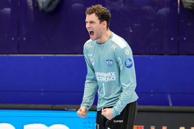 Goalkeeper Constantin Moestl TBV Lemgo Lippe cheers, DAIKIN Handball Bundesliga, TBV Lemgo Lippe v Handball Sport Verein Hamburg, PHOENIX CONTACT arena on February 26, 2026 in Lemgo, Germany Photo by Marco Steinbrenner DeFodi Images Torhueter Constantin Moestl TBV Lemgo Lippe cheers, DAIKIN Handball Bundesliga, TBV Lemgo Lippe v Handball Sport Verein Hamburg, PHOENIX CONTACT arena, February 26, 2026 in Lemgo, Germany Photo by Marco Steinbrenner DeFodi Images