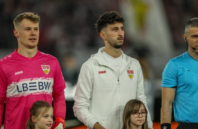 GER, Stuttgart, VfB Stuttgart vs Celtic Glasgow, Europa League, Football, UEFA, Season 2025 2026, MHP Arena, Playoffs, Second leg in picture Atakan Karazor VfB Stuttgart 16 DFB DFL REGULATIONS PROHIBIT ANY USE OF PHOTOGRAPHS AS IMAGE SEQUENCES AND OR QUASI VIDEO, 26 02 2026 Copyright: HMBxMedia HendrikxHamelau
