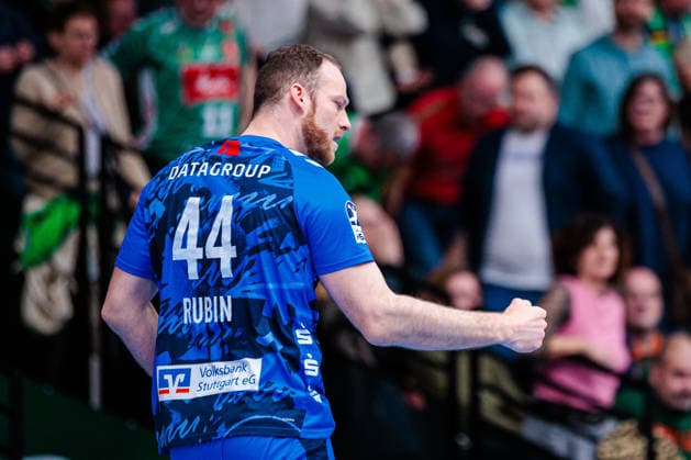 Lenny Rubin TVB Stuttgart, 44 cheers is happy GER, GWD Minden vs TVB Stuttgart, Handball, 1 Bundesliga, Matchday 23, Season 2025 2026, 01 03 2026 GER, GWD Minden vs TVB Stuttgart, Handball, 1 Bundesliga, Matchday 23, Season 2025 2026, 01 03 2026 Minden Copyright: xEibner-Pressefoto JanxRollingerx EP_JSK