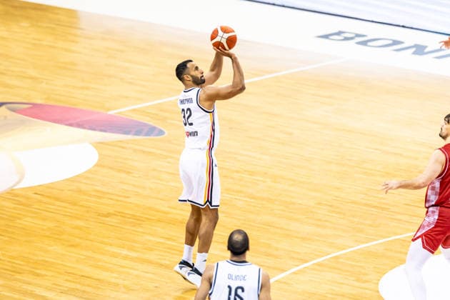 GER, FIBA Basketball World Cup 2027, European Qualifiers, Germany Croatia 01 03 2026, Telekom Dome, Bonn, GER, FIBA Basketball World Cup 2027, European Qualifiers, Germany Croatia Johannes Thiemann Germany, No 32 Â Photo Alexander Trienitz Bonn Telekom Dome North Rhine-Westphalia Germany