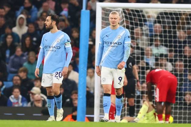 Erling Haaland of Manchester City looks dejected Manchester City v Nottingham Forest, Premier League, Football, Etihad Stadium, Manchester, UK - 04 Mar 2026Manchester Etihad Stadium United Kingdom EDITORIAL USE ONLY No use with unauthorised audio, video, data, fixture lists, club league logos or live services. Online in-match use limited to 120 images, no video emulation. No use in betting, games or single club league player publications. Copyright: xPaulxCurrie Shutterstockx 16720019cp