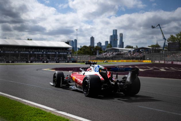 Charles Leclerc Scuderia Ferrari HP, Monaco, 16 in SF 26 in front of the Melbourne skyline, AUS, Formula 1 World Championship, Australian Grand Prix, Albert Park Circuit, Melbourne, race, 2026 season, 08 03 2026 AUS, Formula 1 World Championship, Australian Grand Prix, Albert Park Circuit, Melbourne, race, 2026 season, 08 03 2026 Melbourne Copyright: xEibner-Pressefoto Memmlerx EP_MMR