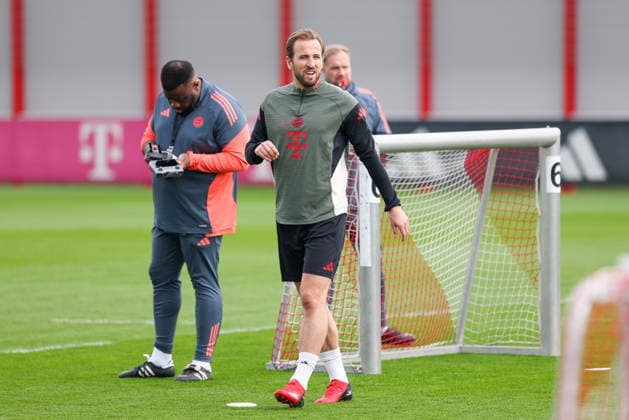Harry Kane FC Bayern Muenchen, 09 , GER, Final training, FC Bayern Muenchen, Football, UEFA Champions League, Round of 16, First leg, 2025 2026 season, 09 03 2026, GER, Final training, FC Bayern Muenchen, Football, UEFA Champions League, Round of 16, First leg, 2025 2026 season, 09 03 2026 Muenchen Copyright: xEibner-Pressefoto JennixMaulx EP_JML