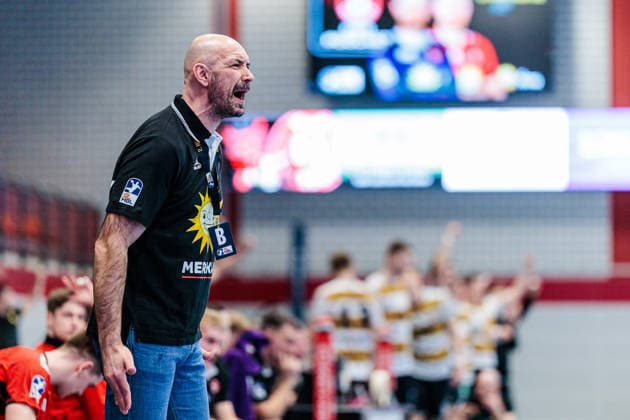 Davor Dominikovic TuS N Luebbecke, Coach aergert sich auf GER, TuS N Luebbecke vs HC Elbflorenz 2006, Handball, 2 Bundesliga, Matchday 23, Season 2025 2026, 09 03 2026 GER, TuS N Luebbecke vs HC Elbflorenz 2006, Handball, 2 Bundesliga, Matchday 23, Season 2025 2026, 09 03 2026 Luebbecke Copyright: xEibner-Pressefoto JanxRollingerx EP_JSK