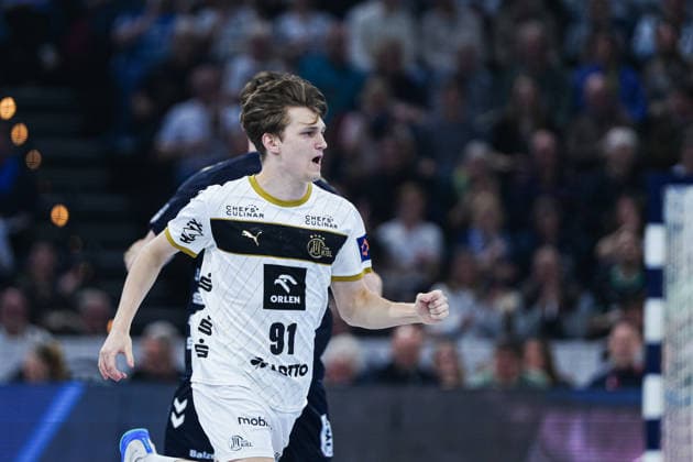 Goal celebration Bence Imre THW THW Kiel, 91 GER, THW Kiel vs SG Flensburg Handewitt, Handball, EHF European League, Main Round, Season 2025 2026, 10 03 2026 GER, THW Kiel vs SG Flensburg Handewitt, Handball, EHF European League, Main Round, Season 2025 2026, 10 03 2026 Kiel Copyright: xEibner-Pressefoto MarcelxvonxFehrnx EP_MFN