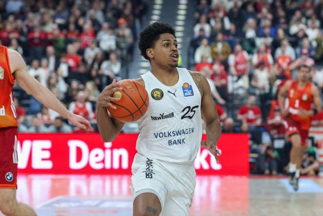 Grant Sherfield Basketball Loewen Braunschweig, 25 , GER, FC Bayern Basketball vs Basketball Loewen Braunschweig, Basketball, easycredit Basketball Bundesliga, 25 Matchday, Season 2025 2026, 10 03 2026, GER, FC Bayern Basketball vs Basketball Loewen Braunschweig, Basketball, easycredit Basketball Bundesliga, 25 Matchday, Season 2025 2026, 10 03 2026 Munich Copyright: xEibner-Pressefoto JennixMaulx EP_JML