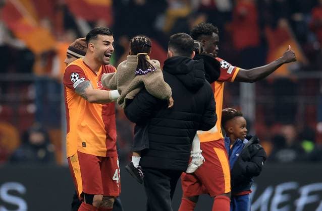 Abdulkerim Bardakci of Galatasaray reacts after their side s victory Galatasaray v Liverpool, UEFA Champions League, Round of 16, First Leg, Football, RAMS Park, Istanbul, Turkiye - 10 Mar 2026Istanbul RAMS Park Turkey EDITORIAL USE ONLY No use with unauthorised audio, video, data, fixture lists, club league logos or live services. Online in-match use limited to 120 images, no video emulation. No use in betting, games or single club league player publications. Copyright: xGeorgexTewkesbury Shutterstockx 16740258cm