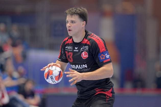 Aaron Mensing MT Melsungen 33 on the ball , GER, MT Melsungen HC Vardar 1961 PRO Skopje MKD , Handball, EHF European League Men, Main Round, Season 2025 2026, 10 03 2026, GER, MT Melsungen HC Vardar Skopje, Handball, EHF Men, Main Round, Season 2025 2026, 10 03 2026 Kassel Copyright: xEibner-Pressefotox xRolandxSippelx EP_RSL