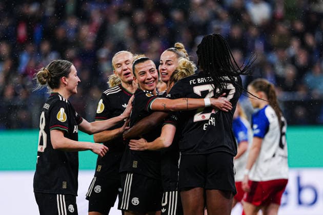 Goal celebration FC Bayern Munich after scoring 0 1 Edna Imade FC Bayern Munich, 29 GER, Hamburger SV vs FC Bayern Munich, Women, Football, DFB Cup, Quarter-final, 2025 2026 season, 11 03 2026 GER, Hamburger SV vs FC Bayern Munich, Women, Football, DFB Cup, Quarter-final, 2025 2026 season, 11 03 2026 Hamburg Copyright: xEibner-Pressefoto MarcelxvonxFehrnx EP_MFN
