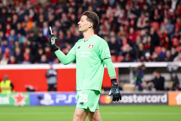 Janis Blaswich Bayer Leverkusen GER, Bayer Leverkusen vs Arsenal London, Football, Champions League, Round of 16, Season 2025 2026, 11 03 2026 DFL REGULATIONS PROHIBIT ANY USE OF PHOTOGRAPHS AS IMAGE SEQUENCES AND OR QUASI VIDEO GER, Bayer Leverkusen vs Arsenal London, Football, Champions League, Round of 16, Season 2025 2026, 11 03 2026 Leverkusen Copyright: xEibner-Pressefoto FrankxZeisingx EP_FZG