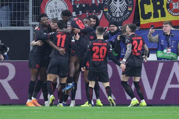 GER, UEFA CL, Round of 16, Bayer 04 Leverkusen GER vs FC Arsenal ENG , 11 03 2026, BayArena, Leverkusen, GER, UEFA CL, Round of 16, Bayer 04 Leverkusen GER vs FC Arsenal ENG , , pictured 1 0 for Leverkusen by Robert Andrich Leverkusen 8 , Goal celebration, Edmond Tapsobsa Leverkusen 12 , Ibrahim Maza Leverkusen 30 , Ãlex Grimaldo Leverkusen 20 , Martin Terrier Leverkusen 11 , Aleix Garcia Leverkusen 24 , Ernest Poku Leverkusen 19 , nordphotoxGmbHx xMeuter nph00351