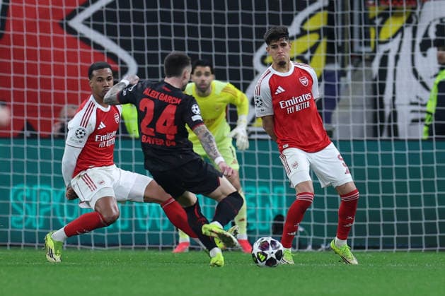 GER, UEFA CL, Round of 16, Bayer 04 Leverkusen GER vs FC Arsenal ENG , 11 03 2026, BayArena, Leverkusen, GER, UEFA CL, Round of 16, Bayer 04 Leverkusen GER vs FC Arsenal ENG , , in picture Goal chance for Aleix Garcia Leverkusen 24 , nordphotoxGmbHx xMeuter nph00351