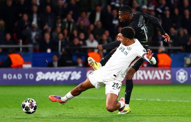 Ousmane Dembele of Paris Saint-Germain scores a goal to make the score 2-1. Paris Saint-Germain v Chelsea, UEFA Champions League, Round of 16, First Leg, Football, Parc des Princes, Paris, France - 11 Mar 2026Paris Parc des Princes France EDITORIAL USE ONLY No use with unauthorised audio, video, data, fixture lists, club league logos or live services. Online in-match use limited to 120 images, no video emulation. No use in betting, games or single club league player publications. Copyright: xJamesxMarsh Shutterstockx 16746728bs